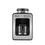 Karaca Grindmaestro Filter-Kaffeemaschine mit Eingebaute Kaffeemühle, 0,5L, 600W, Inox