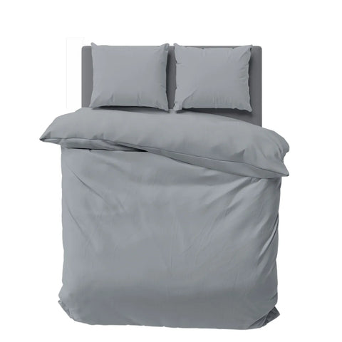 Nautica Solid Double Grey Bettbezugsset, 200x200, 2x80x80