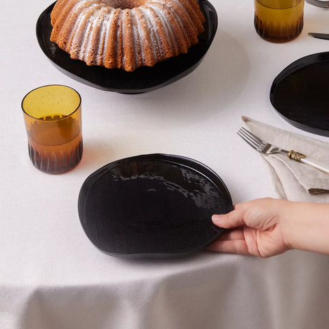 Karaca Jota Black Dessert-Set für 6 Personen, 7 teilig
