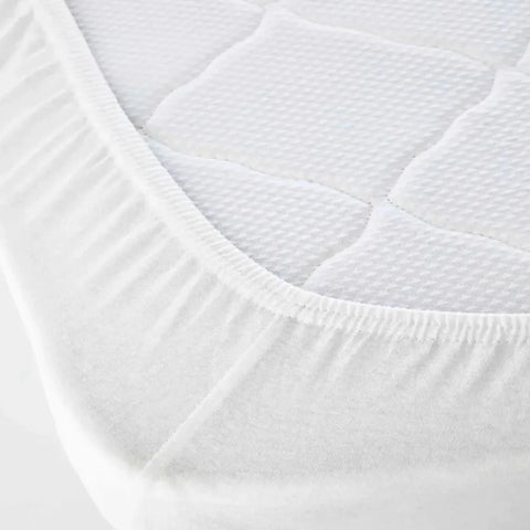 Karaca Home Jersey Spannbetttuch, Super King, Weiß