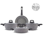Karaca Gris Biogranit Induktion-basis Kochtopf Set, 7 teilig