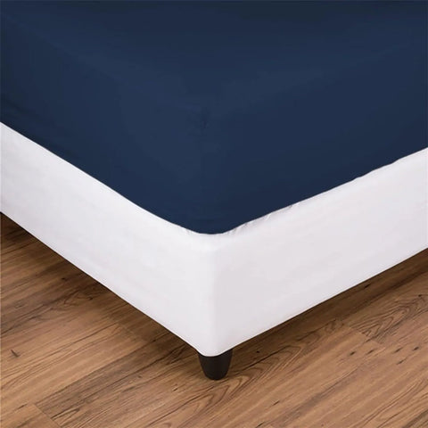Nautica Jersey Spannbetttuch, Marineblau, 100x200cm