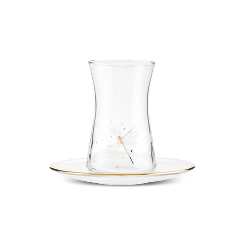 Karaca Yusufçuk Gold Tee-Set für 6 Personen, 12 Teilig