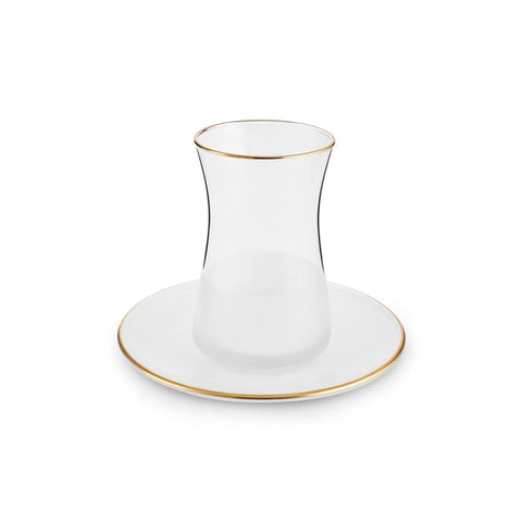 Karaca Jasmine Weiß Tee-Set für 6 Personen, 12 Teilig