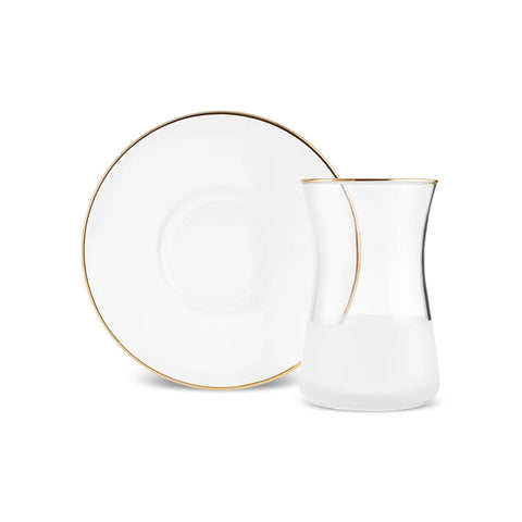 Karaca Jasmine Weiß Tee-Set für 6 Personen, 12 Teilig