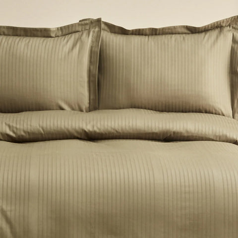Karaca Home Uniq 100% Baumwolle Satin Einzel Bettbezug Set, Khaki