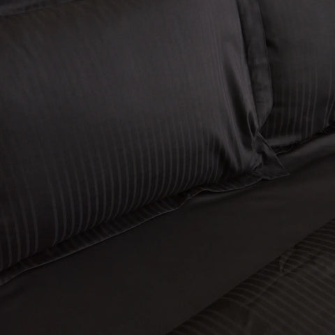 Karaca Home Uniq 100% Baumwolle Satin Einzel Bettbezug Set, Schwarz