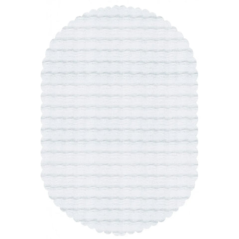 Kaşmir Halı 7/24 Cosy Premium Bubble Weiß Oval 100x150 cm
