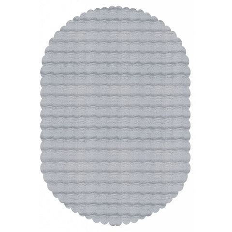 Kaşmir Halı 7/24 Cosy Premium Bubble Hellgrau Oval 100x150 cm