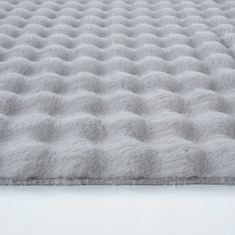 Kaşmir Halı 7/24 Cosy Premium Bubble Hellgrau Oval 100x150 cm