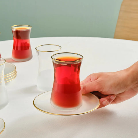 Karaca Jasmine Weiß Tee-Set für 6 Personen, 12 Teilig