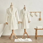 Karaca Home Ring Lace 9 Stück Familie Badezimmer Set Offwhite-Offwhite