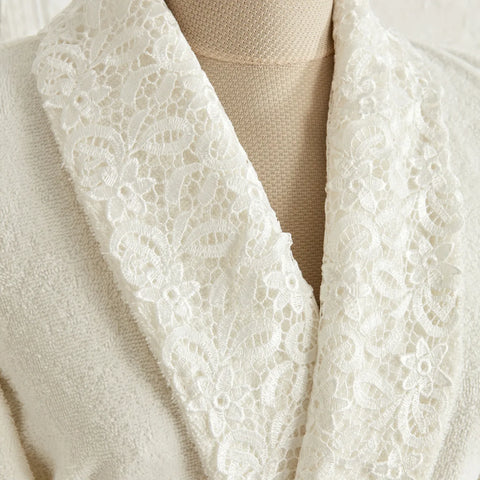 Karaca Home Ring Lace 9 Stück Familie Badezimmer Set Offwhite-Offwhite