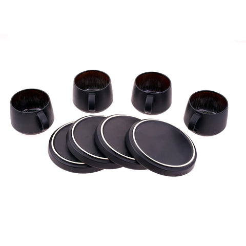 Karaca Black Galactic Reactive 8-teilig Teetassen-Set 