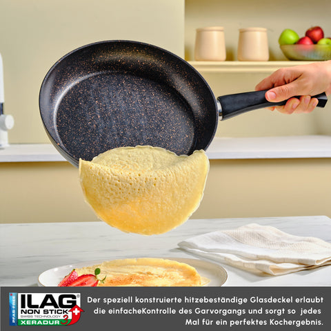 Karaca Biogranit Induktion Pfanne Set 2 Teilig Schwarz Gold
