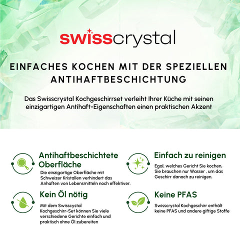 Karaca Swiss Crystal Almond Cream Induktionsfähiges 7-teiliges Töpfe-Set