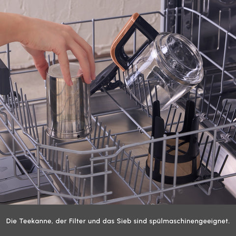 Karaca Caysever Robotea Pro 4 in 1 sprechender automatischer Teekocher Wasserkocher und Filterkaffeemaschine 2500W Chrome