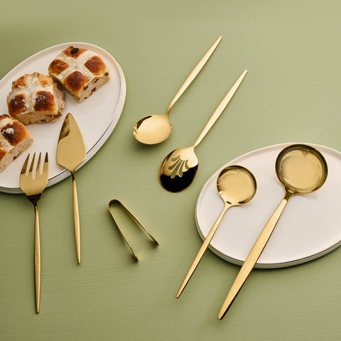 Karaca Orion Matte Gold 7-Teiliges Service Set