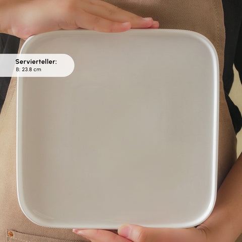 Karaca Stream Pure Cubique 35-Teiliges 6-Personen Frühstücksset Quadrat