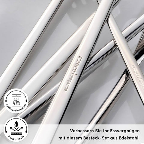 Karaca New Everest Elegance Besteckset für 12 Personen, 84-teiliges