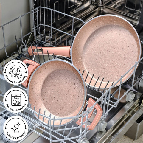 Karaca Biogranit induktion pan set 2 teile rose gold