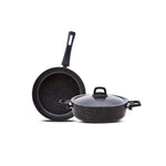 Karaca Biogranit Blackgold Induktion-Basis Kochgeschirr-Set, 3 Teilig