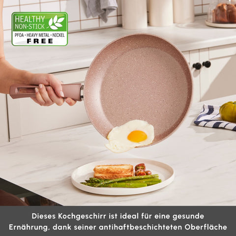 Karaca Biogranit Rosegold Induktions-Topfset, 12 Teilig
