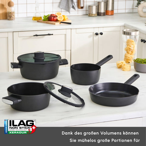 Karaca Swiss Crystal Midnight Keramik Kochgeschirr-Set 6-teilig