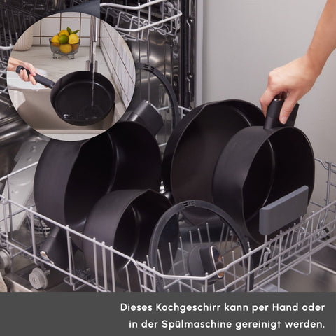 Karaca Swiss Crystal Midnight Keramik Kochgeschirr-Set 6-teilig