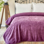 Karaca Home Scala Pflaumenfarbe Embossy Decke Doppel